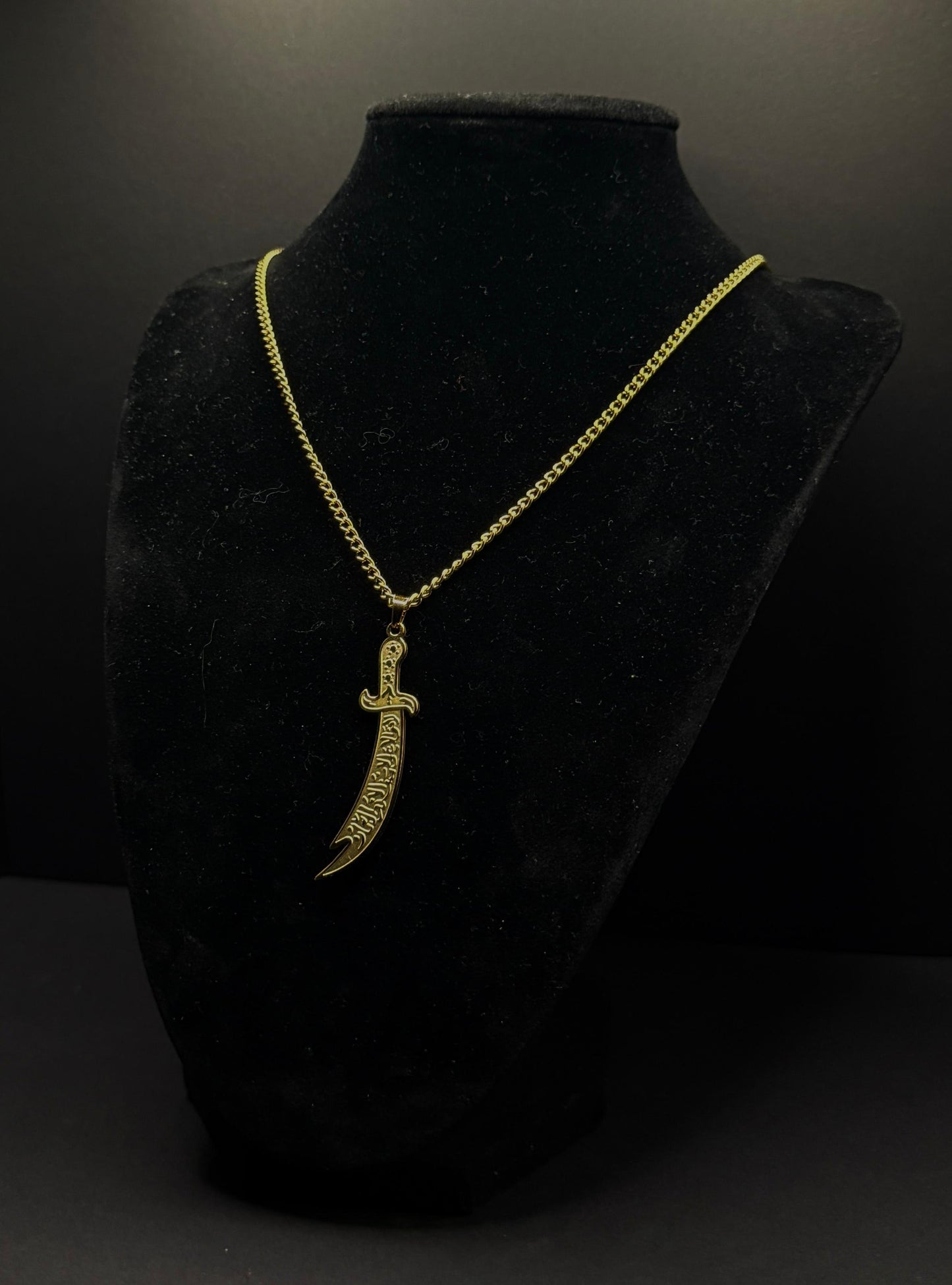 Golden Dhulfiqar Necklace