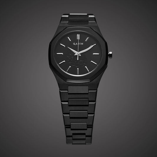 Dhulfiqar Midnight – Black & Silver 38MM